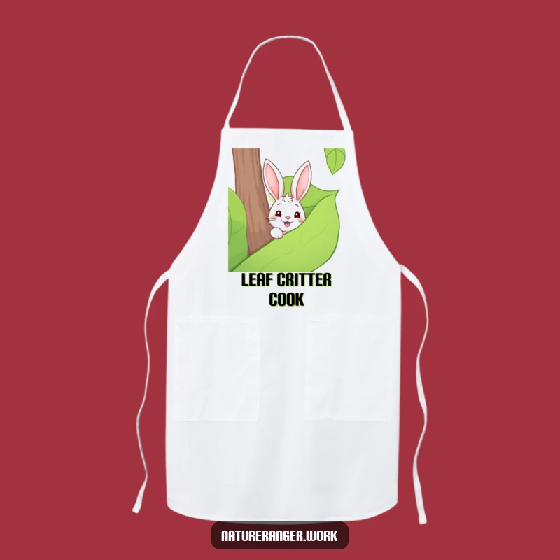 Funny Rabbit Leaf Apron: Kitchen Adventures with Woodland Charm