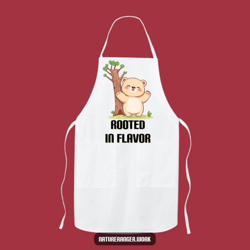 Funny Bear Tree Apron: Playful Baker's Gear, a Humorous Gift for Kitchen Fun
