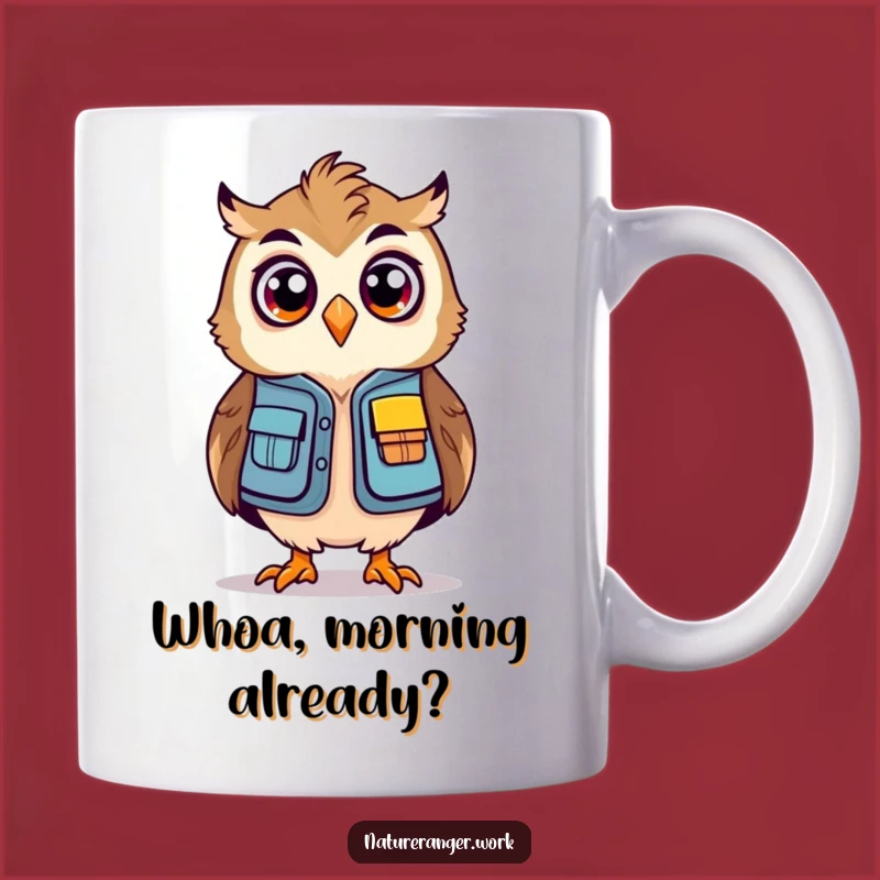 Funny Owl Ranger Mug: Surprised Explorer's Delight, a Perfect Humorous Gift