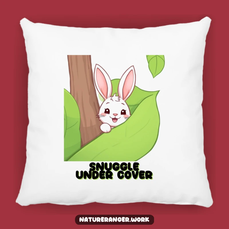 Funny Rabbit Leaf Pillow: Cozy Comfort with a Touch of Woodland Magic