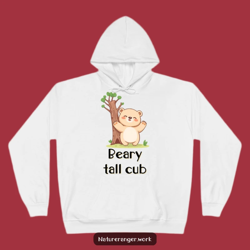 Funny Bear Tree Hoodie: Cozy Cub's Playtime, a Warm Humorous Gift for All Ages
