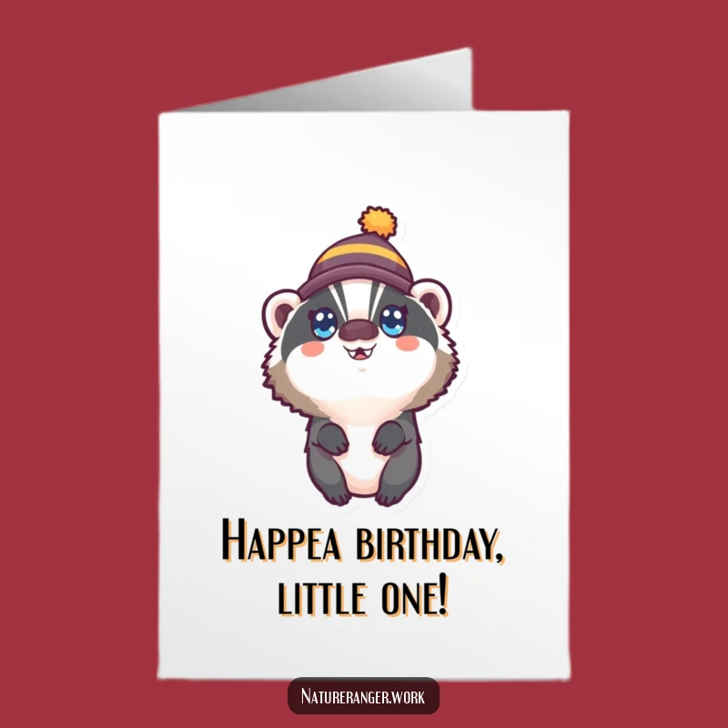 Funny Free Printable Badger Birthday Card: Happy Hat Wearer Downloadable Gift for Joyful Celebrations