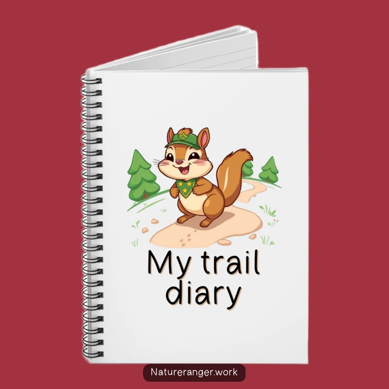 Funny Chipmunk Ranger Notebook: Cartoon Sliding, Journaling Gift for Trail Lovers