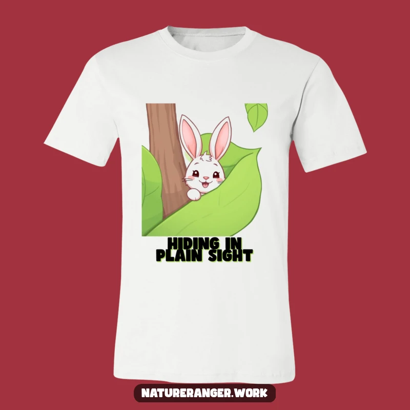 Funny Rabbit Leaf T-Shirt: Secretly Cute and Whimsical Style