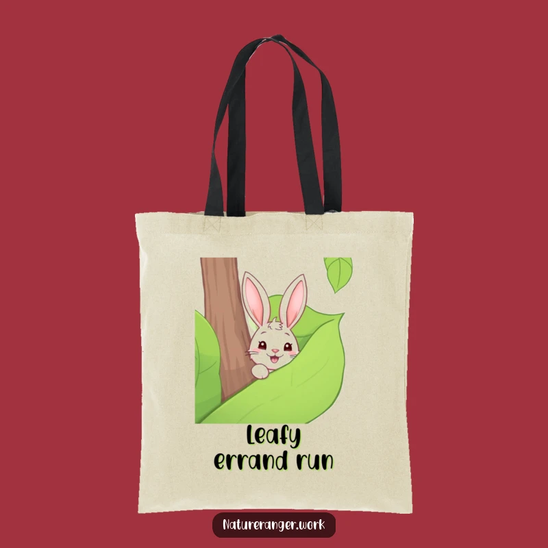 Funny Rabbit Leaf Tote Bag: Carry Your Essentials with Woodland Charm