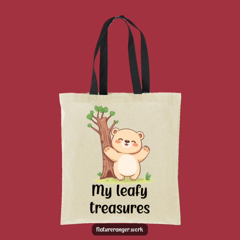 Funny Bear Tree Tote Bag: Giggling Cub's Playful Carry-All, a Whimsical Funny Gift